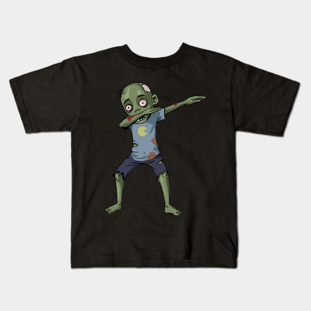 Dabbing Zombie Halloween - Dab Funny Zombies product Kids T-Shirt by theodoros20